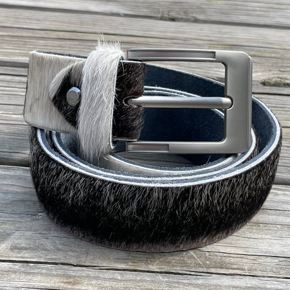 Original COWHIDE BELTS with Full Grain Leather Backside Unisex 100% Real Cowhide - Picture 13 of 15
